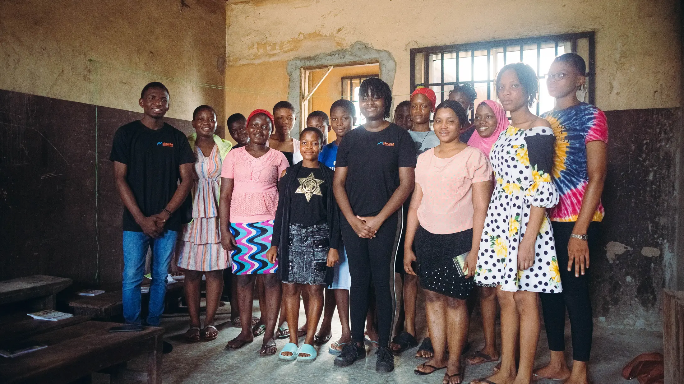 Young people gathered for an Elevate programme in Makoko